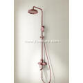 Wall Brass Shower And Shower Mixer Rose Gold